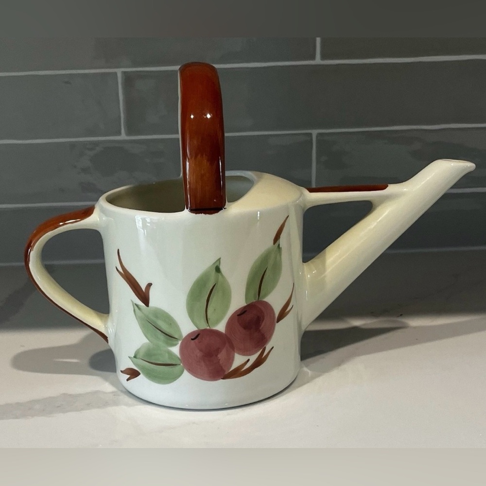 Franciscan Apple Ceramic Watering Can Made In Portugal Excellent Condition!